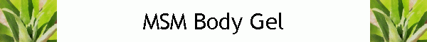 MSM Body Gel